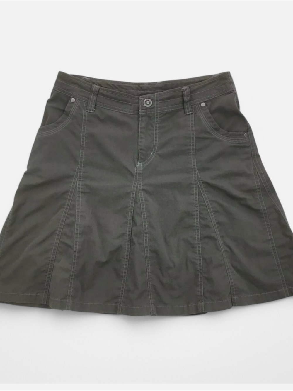 Kuhl Mountain Culture Gray Hiking A-Line Skirt Size 8